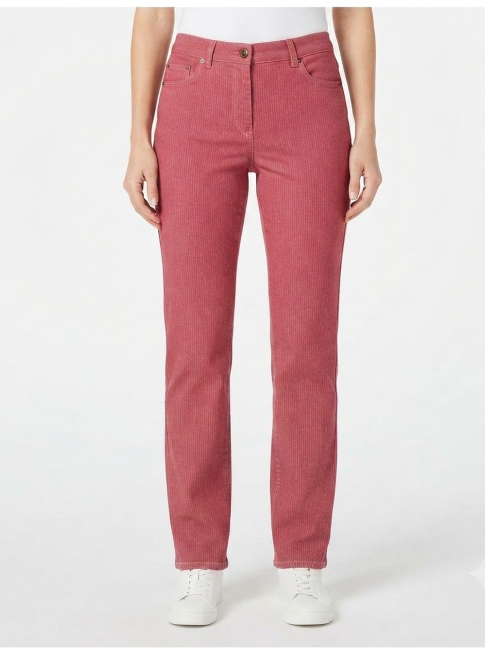 Cynthia Steffe Red Herringbone Fabric Jeans